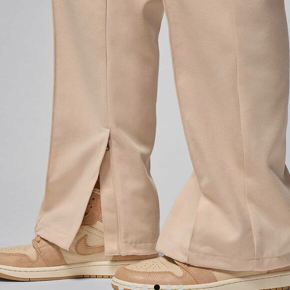 NEW Size XL Womens Nike Air Jordan Woven Straight Leg High Rise Light Brown Pant - Picture 2 of 10